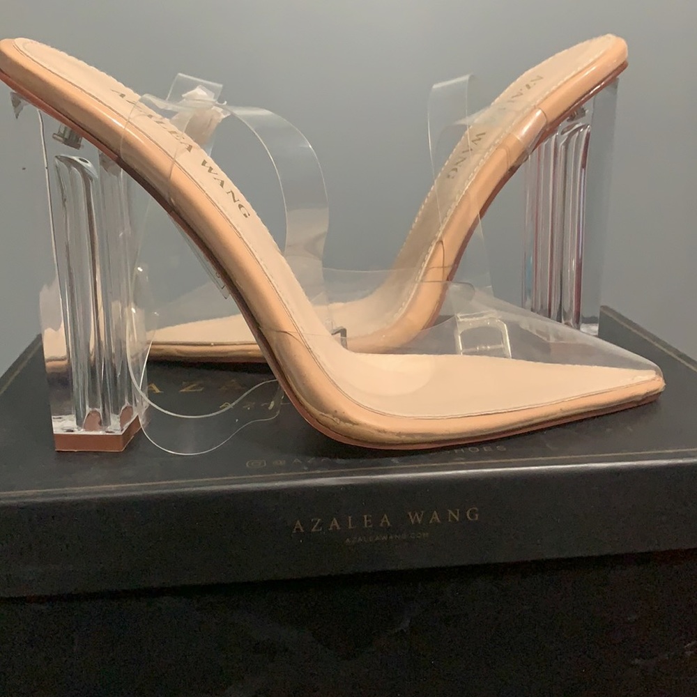 Akira nude see-through heels